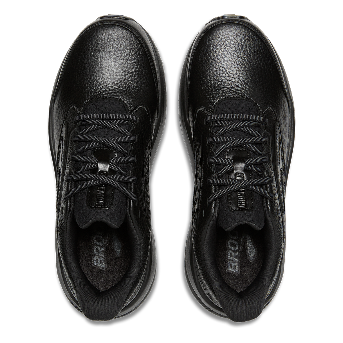 Brooks Ghost Max Slip Resistant — Black - Black — Size D — Width 7 — Back View