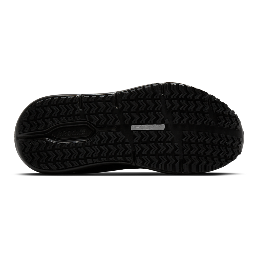 Brooks Ghost Max Slip Resistant — Black - Black — Size D — Width 7 — Top View