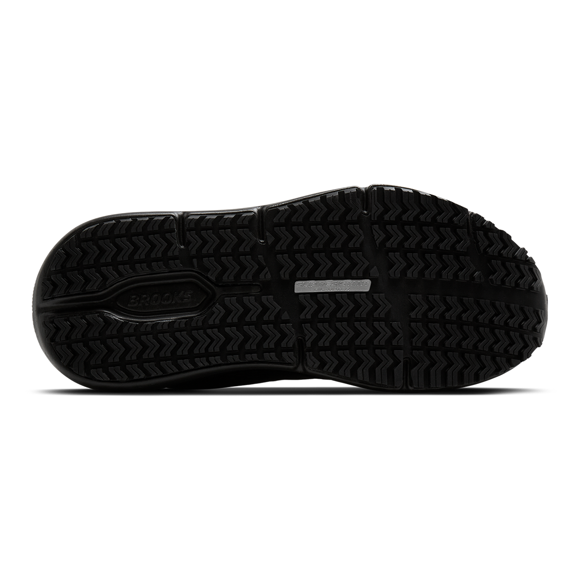 Brooks Ghost Max Slip Resistant — Black - Black — Size D — Width 7 — Top View