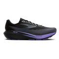 Brooks Ghost Amp — Black - Grey - Purple Hebe — Size D — Width 7 — Front View