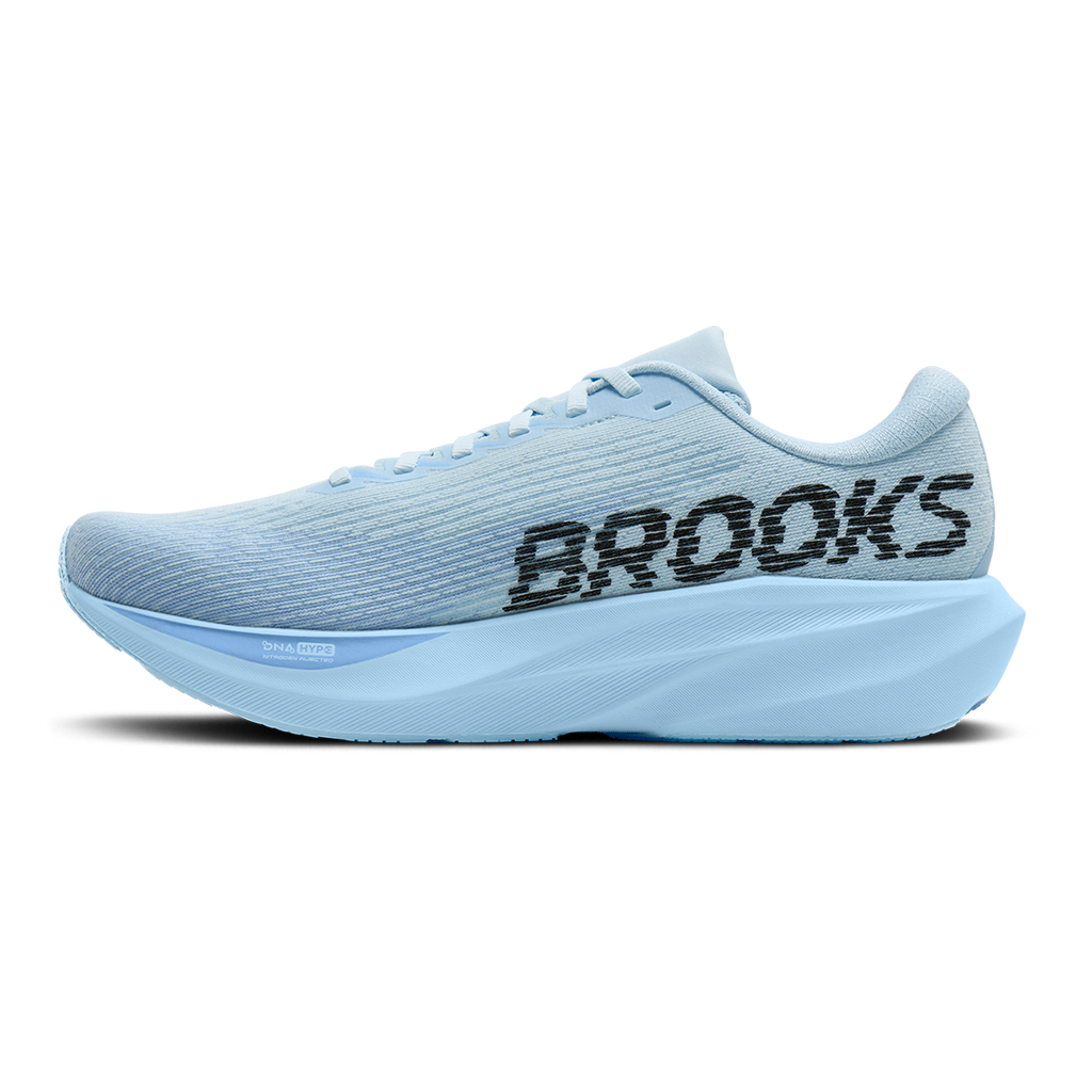 Brooks Ghost Amp — Black - Grey - Purple Hebe — Size D — Width 7 — Lifestyle View