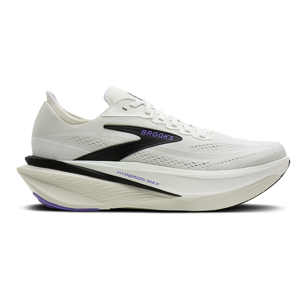 Brooks Hyperion Max 4 — Grey - Black - Purple Hebe — Size D — Width 7 — Front View