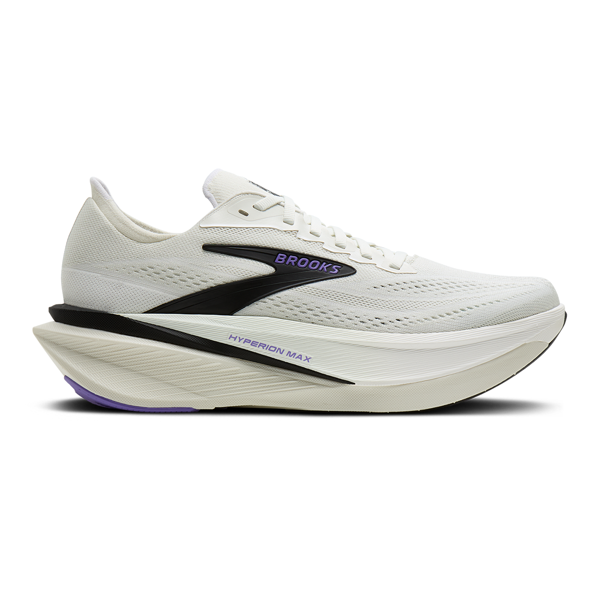Brooks Hyperion Max 4 — Grey - Black - Purple Hebe — Size D — Width 7 — Front View