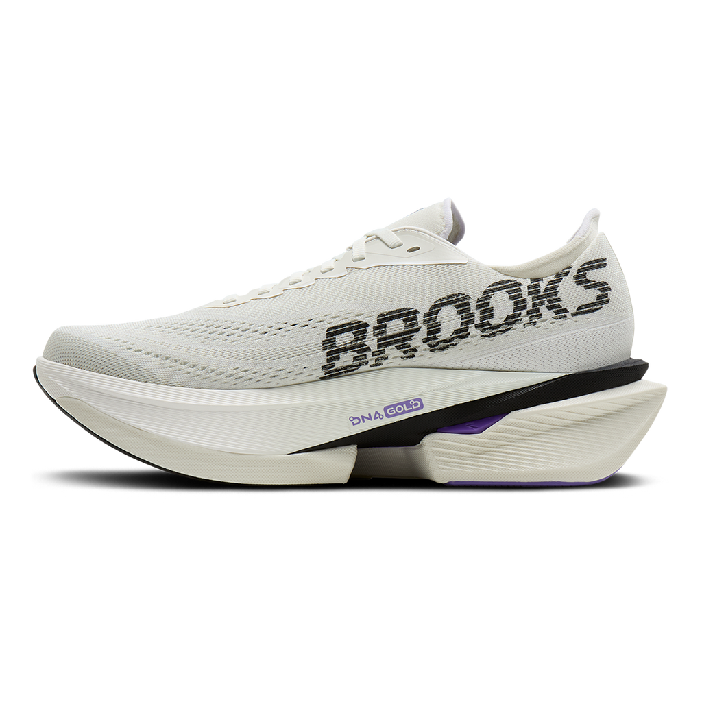 Brooks Hyperion Max 4 — Grey - Black - Purple Hebe — Size D — Width 7 — Side View