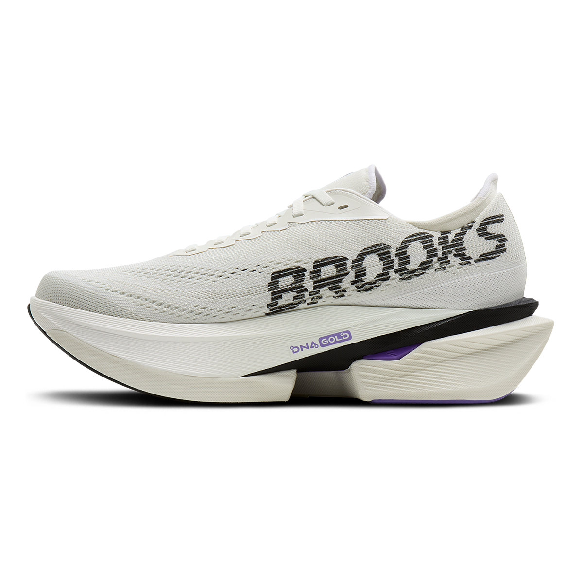 Brooks Hyperion Max 4 — Grey - Black - Purple Hebe — Size D — Width 7 — Side View