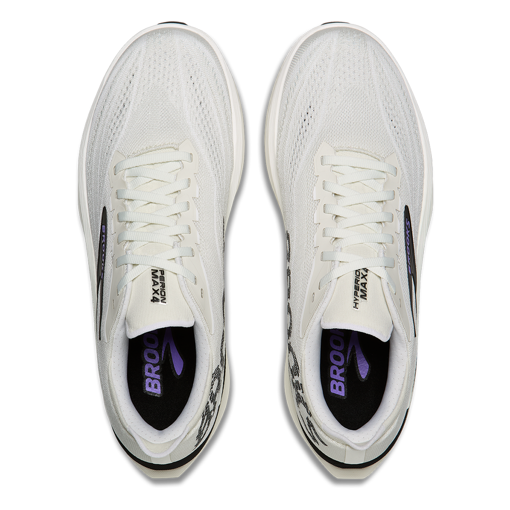 Brooks Hyperion Max 4 — Grey - Black - Purple Hebe — Size D — Width 7 — Back View
