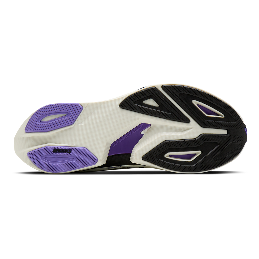 Brooks Hyperion Max 4 — Grey - Black - Purple Hebe — Size D — Width 7 — Top View