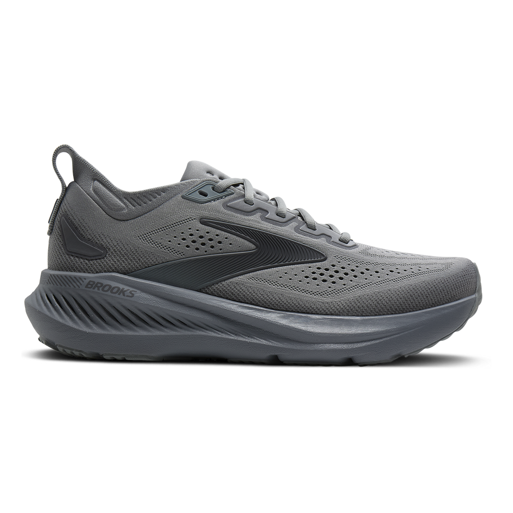Brooks Glycerin GTS 23 — Black - Black - Ebony — Size D — Width 7 — Front View