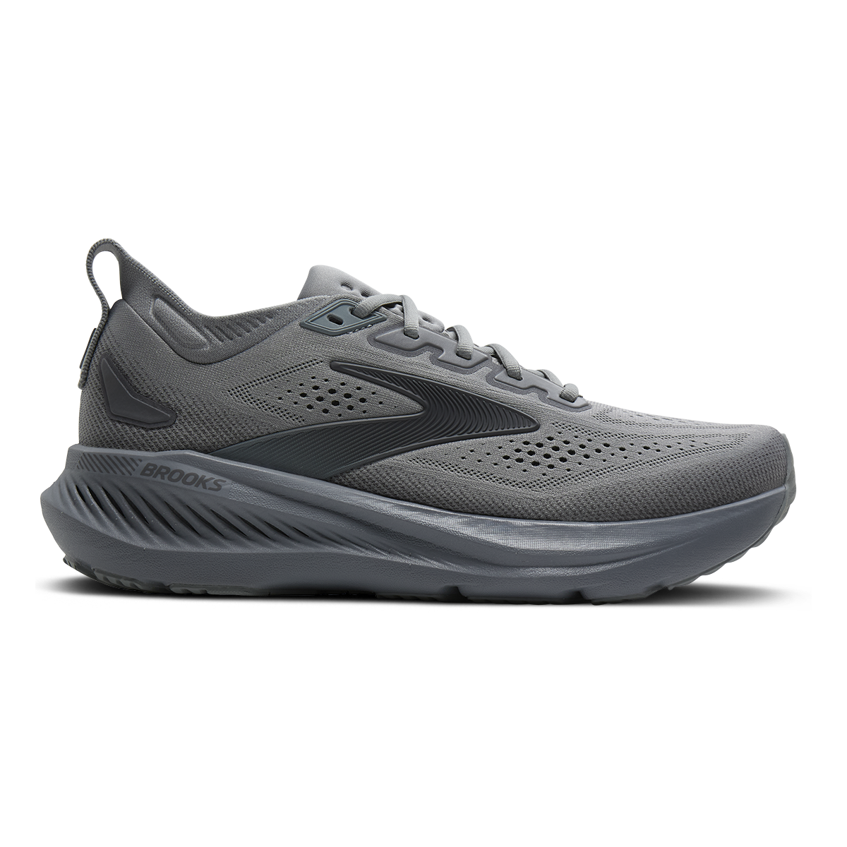 Brooks Glycerin GTS 23 — Black - Black - Ebony — Size D — Width 7 — Front View