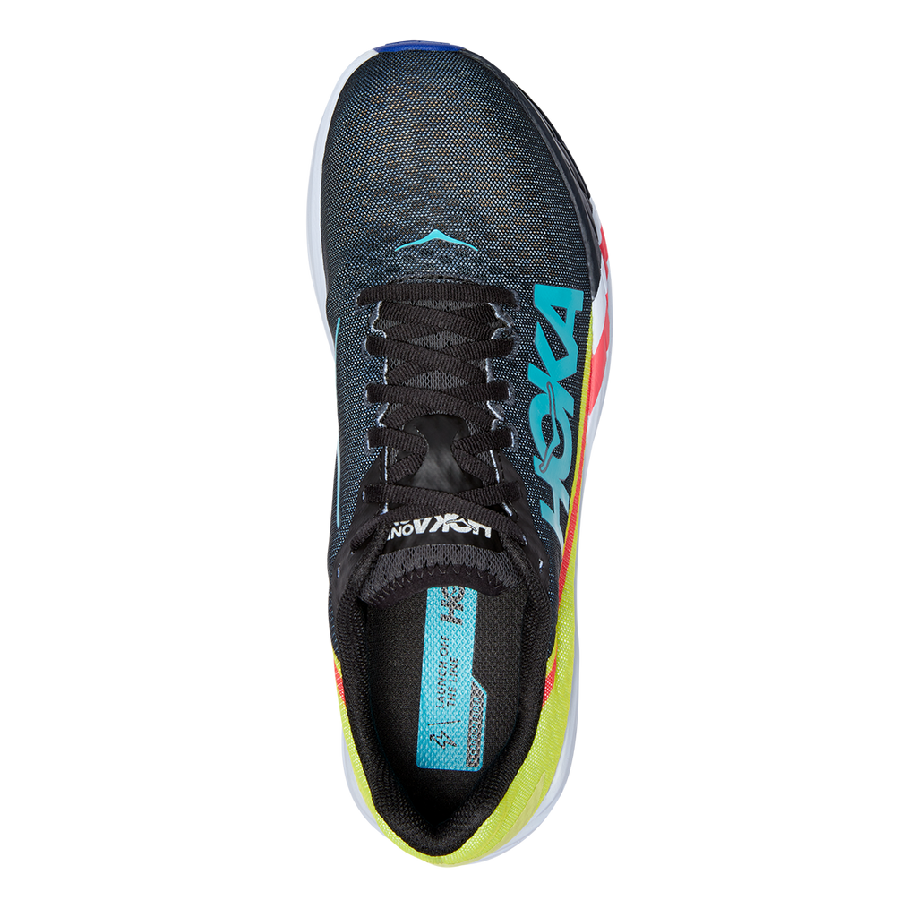 Hoka Rocket X Zest Pack — Black - Yellow — Size D — Width 5.5 — Back View