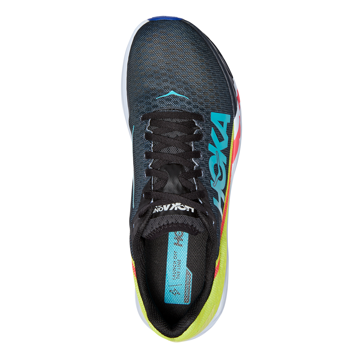 Hoka Rocket X Zest Pack — Black - Yellow — Size D — Width 5.5 — Back View