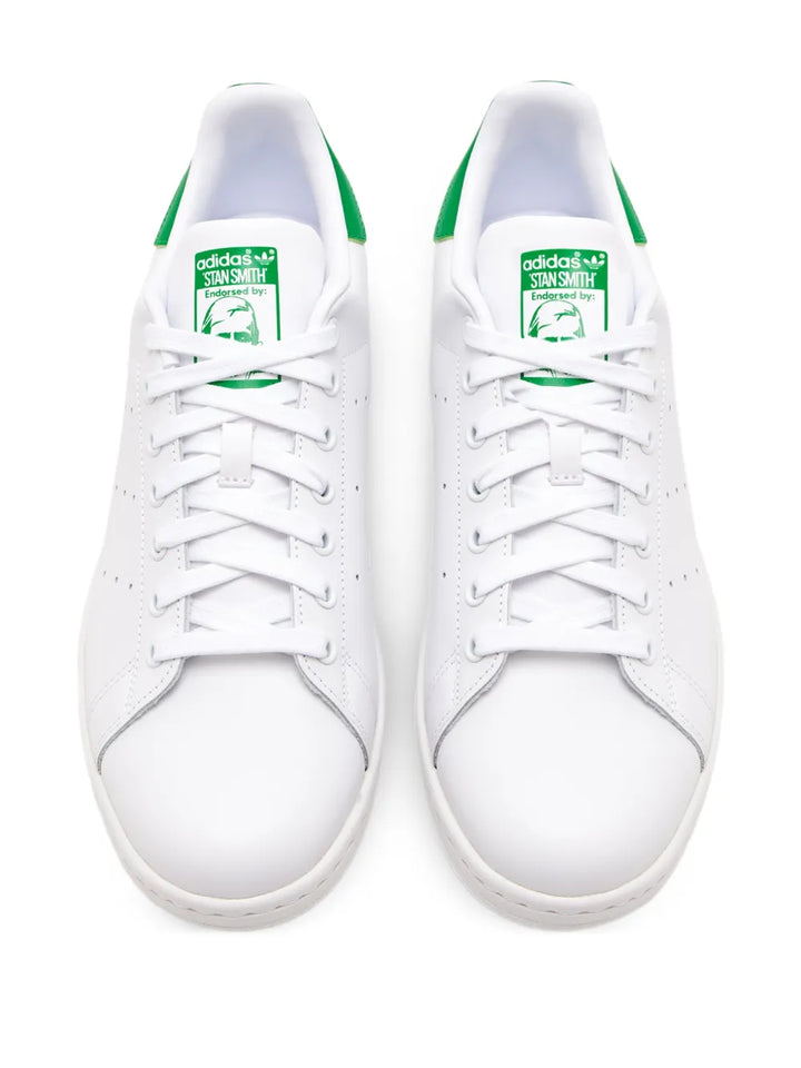 adidas Stan Smith Leather Sneakers — White/Green — Size US M 8 - US W 9.5 — Side View