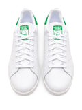 adidas Stan Smith Leather Sneakers — White/Green — Size US M 8 - US W 9.5 — Side View