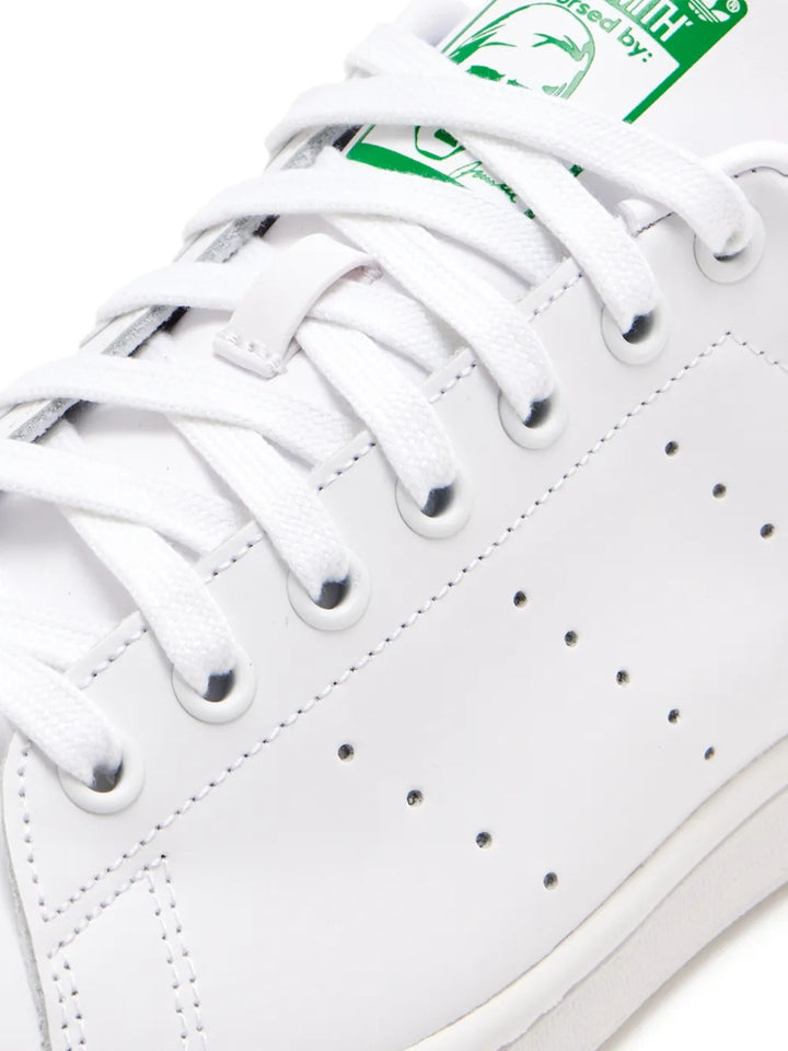 adidas Stan Smith Leather Sneakers — White/Green — Size US M 8 - US W 9.5 — Top View