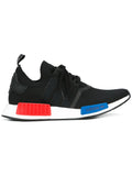adidas Nmd R1 Primeknit Og Black/Red/Blue Sneakers — Same as shown — Size US M 4.5 - US W 6 — Front View