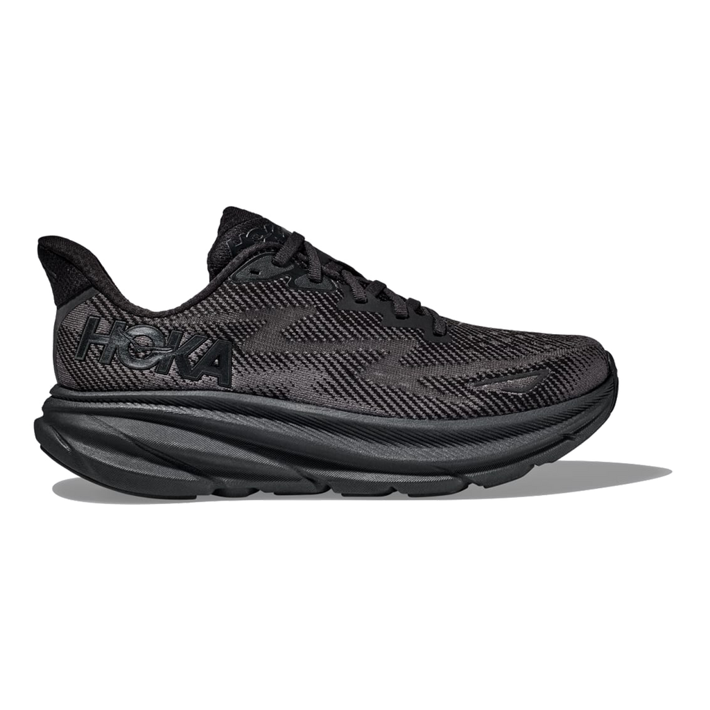 Hoka Clifton 8 — Black - Black — Size D — Width 8 — Front View