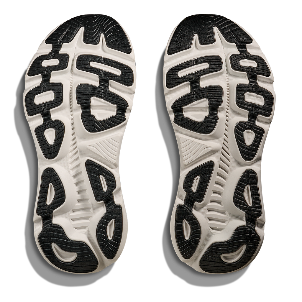 Hoka Gaviota 5 — Black - White — Size D — Width 14 — Top View