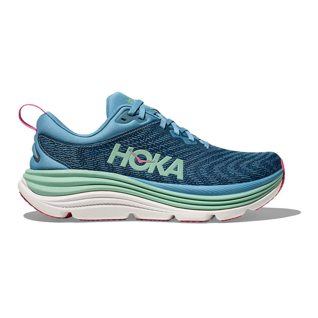 Hoka Gaviota 5 — Airy Blue - Sunlit Ocean — Size B — Width 11 — Front View