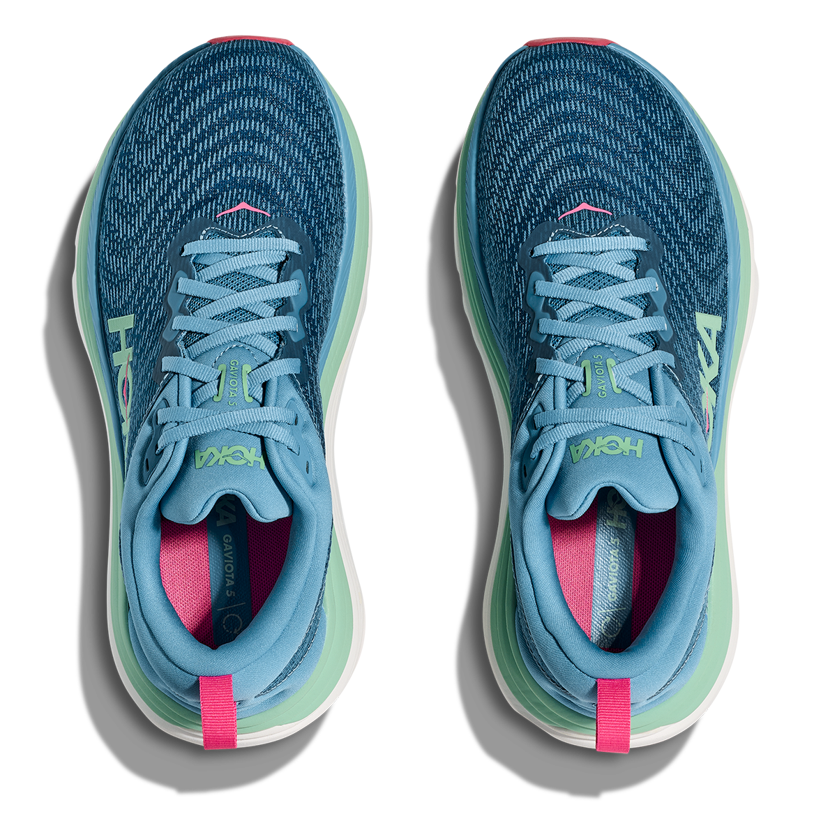 Hoka Gaviota 5 — Airy Blue - Sunlit Ocean — Size B — Width 11 — Detail View