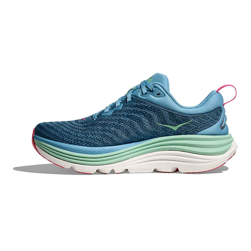 Hoka Gaviota 5 — Airy Blue - Sunlit Ocean — Size B — Width 11 — Side View