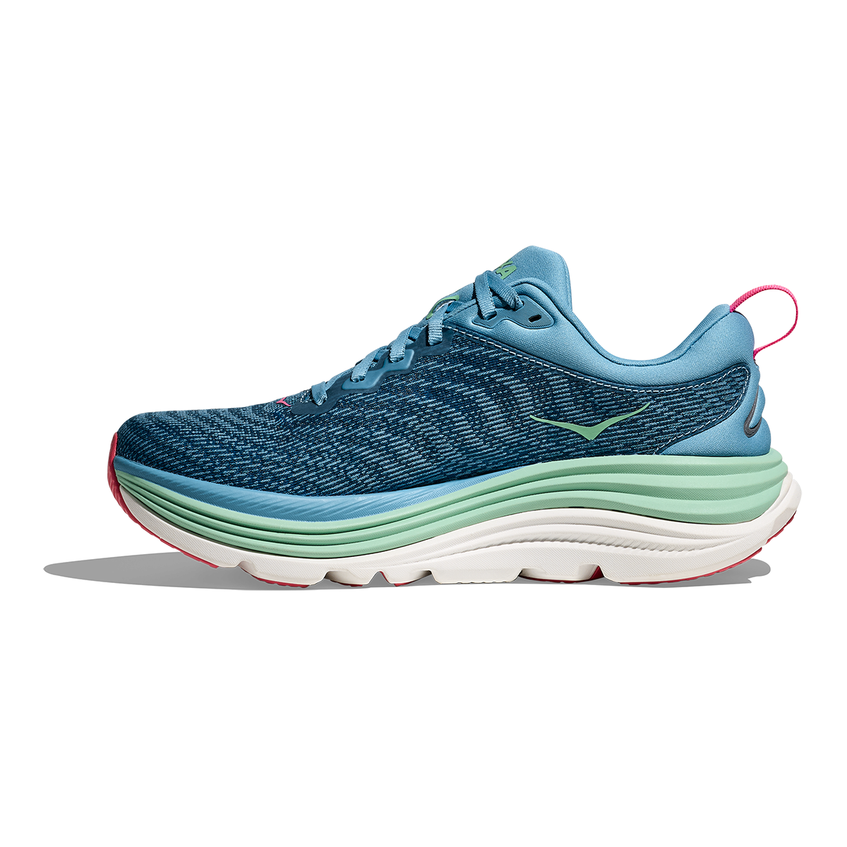 Hoka Gaviota 5 — Airy Blue - Sunlit Ocean — Size B — Width 11 — Side View