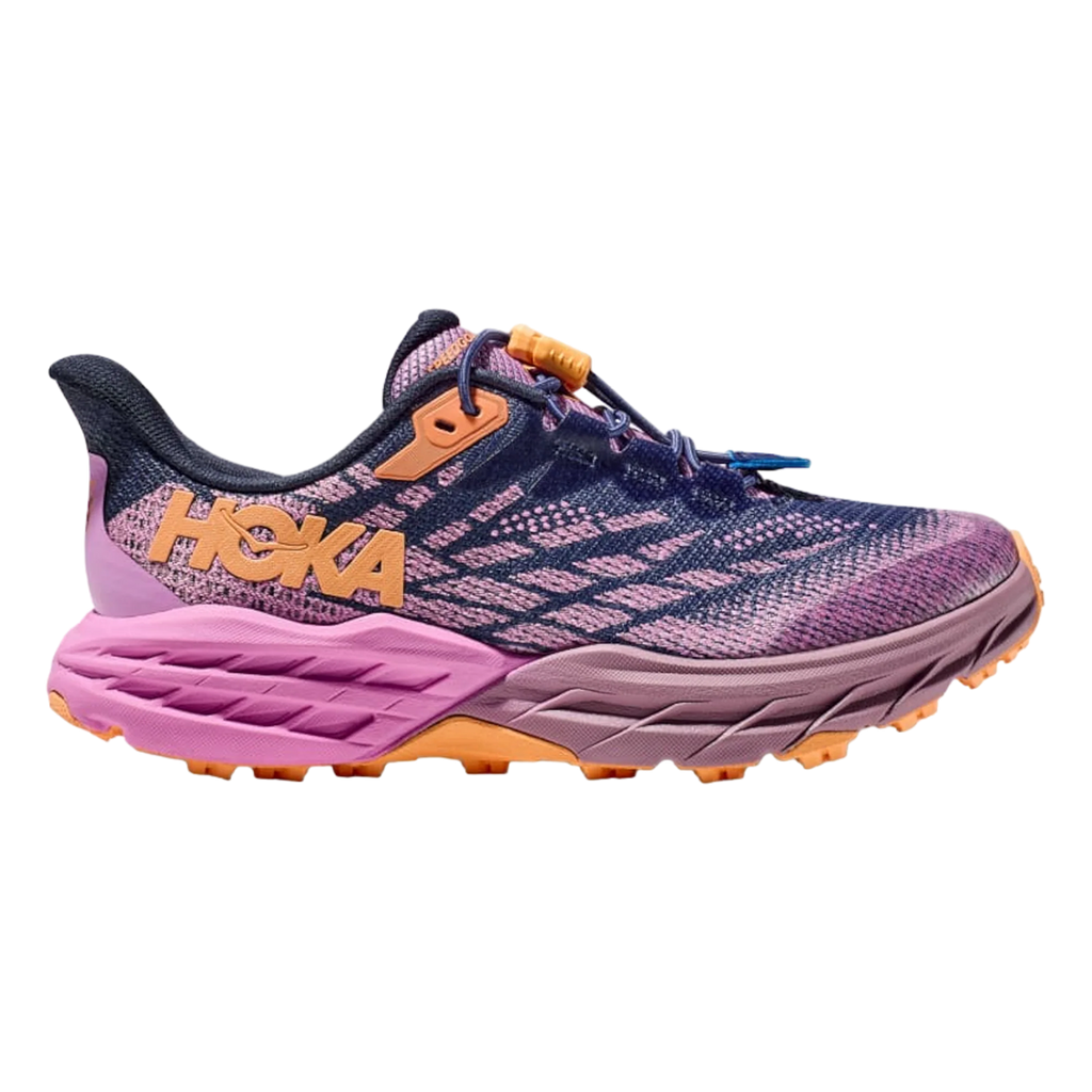 Hoka Speedgoat 5 — Citrus Glow - Vibrant Orange — Size Y — Width 3.5 — Detail View