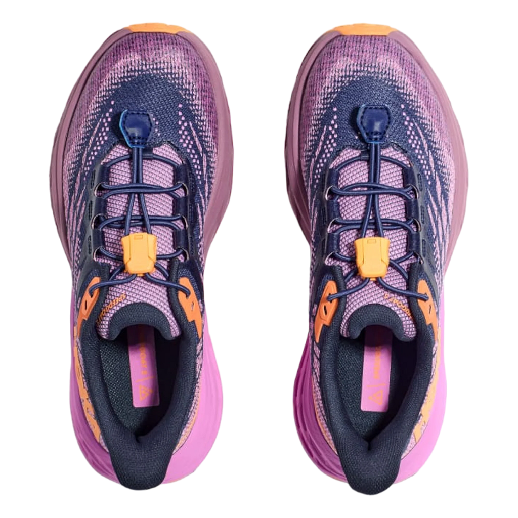 Hoka Speedgoat 5 — Citrus Glow - Vibrant Orange — Size Y — Width 3.5 — Lifestyle View