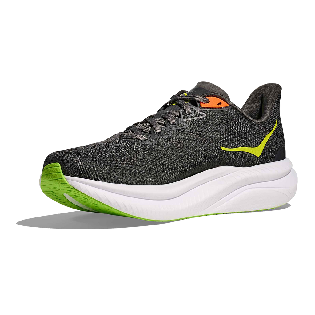 Hoka Mach 6 — Gravel - Asphalt Grey — Size D — Width 7 — Side View