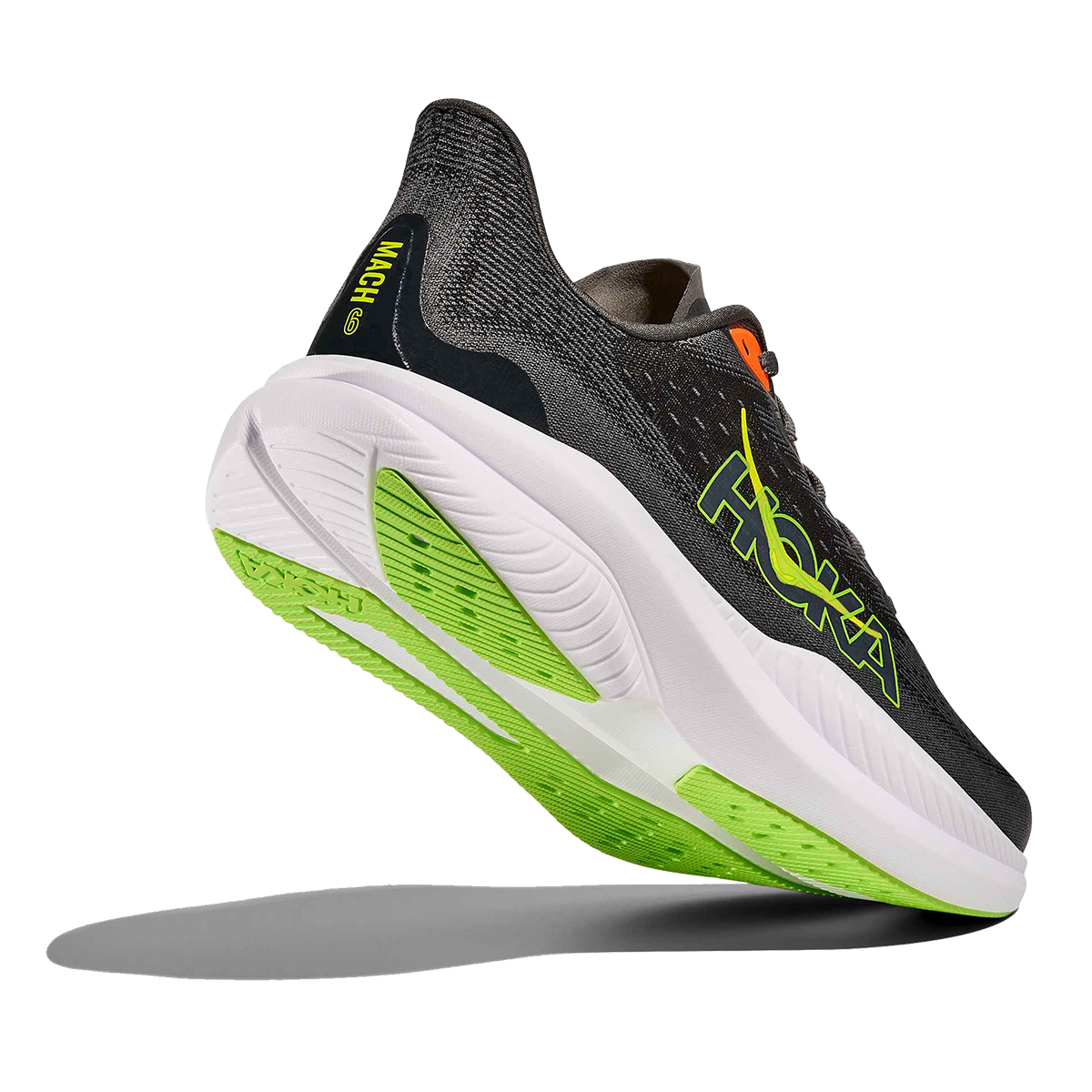 Hoka Mach 6 — Gravel - Asphalt Grey — Size D — Width 7 — Top View