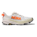 Hoka Speedgoat 6 — White - Neon Tangerine — Size D — Width 10.5 — Front View