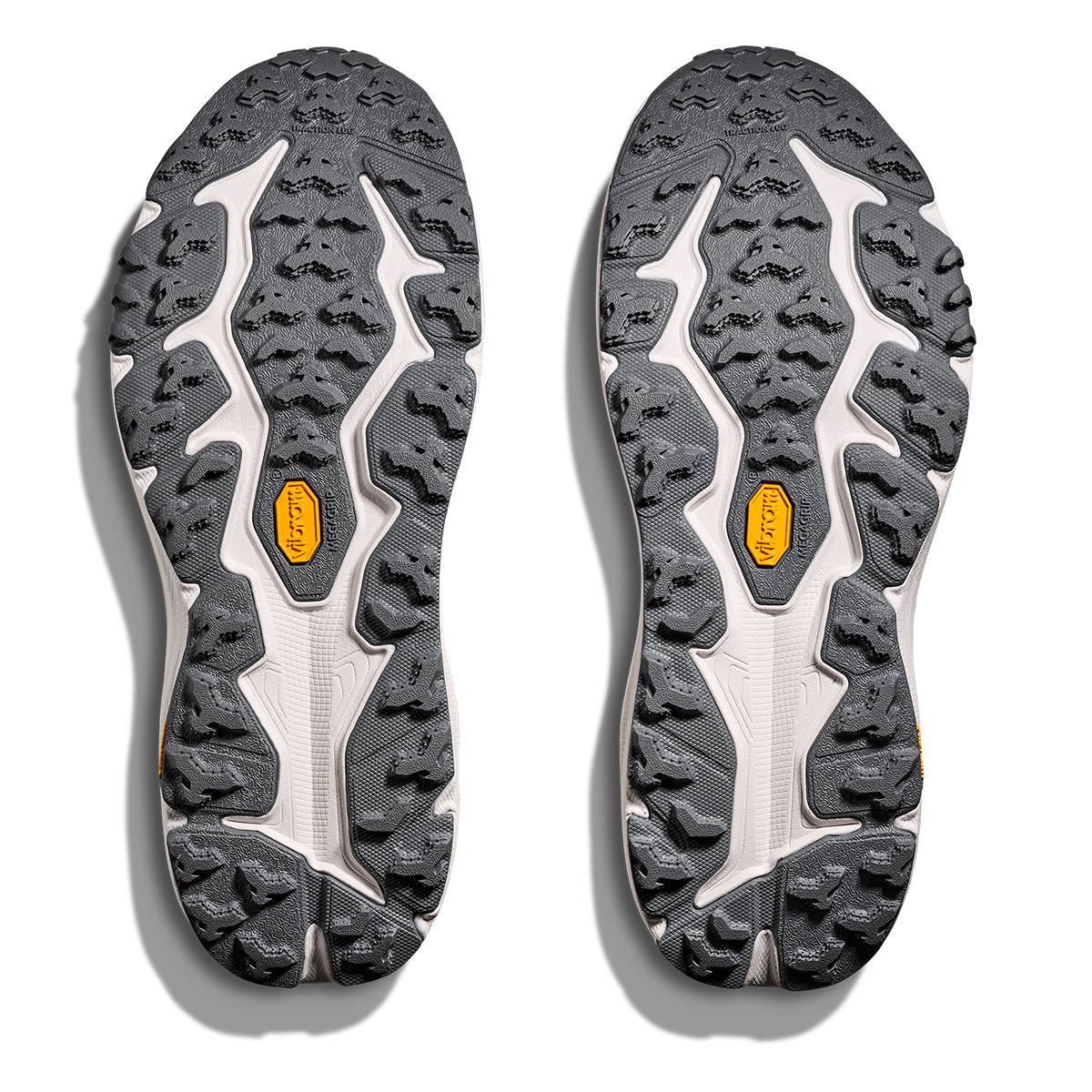 Hoka Speedgoat 6 — White - Neon Tangerine — Size B — Width 5 — Top View