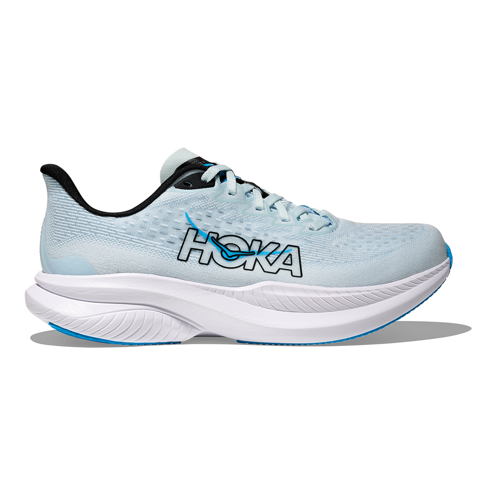 Hoka Mach 6 — Tundra Blue - Raindrop — Size B — Width 5 — Front View
