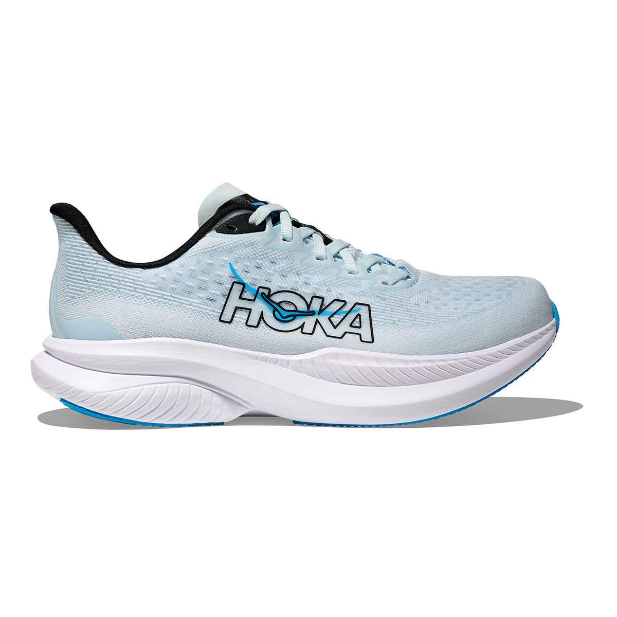 Hoka Mach 6 — Tundra Blue - Raindrop — Size B — Width 5 — Front View