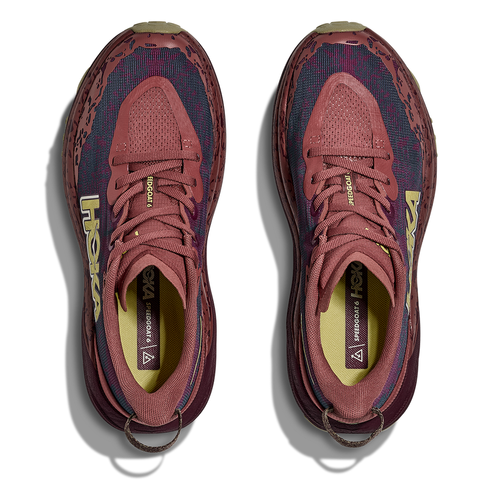 Hoka Speedgoat 6 — Rouge - Black Cherry — Size B — Width 5 — Back View
