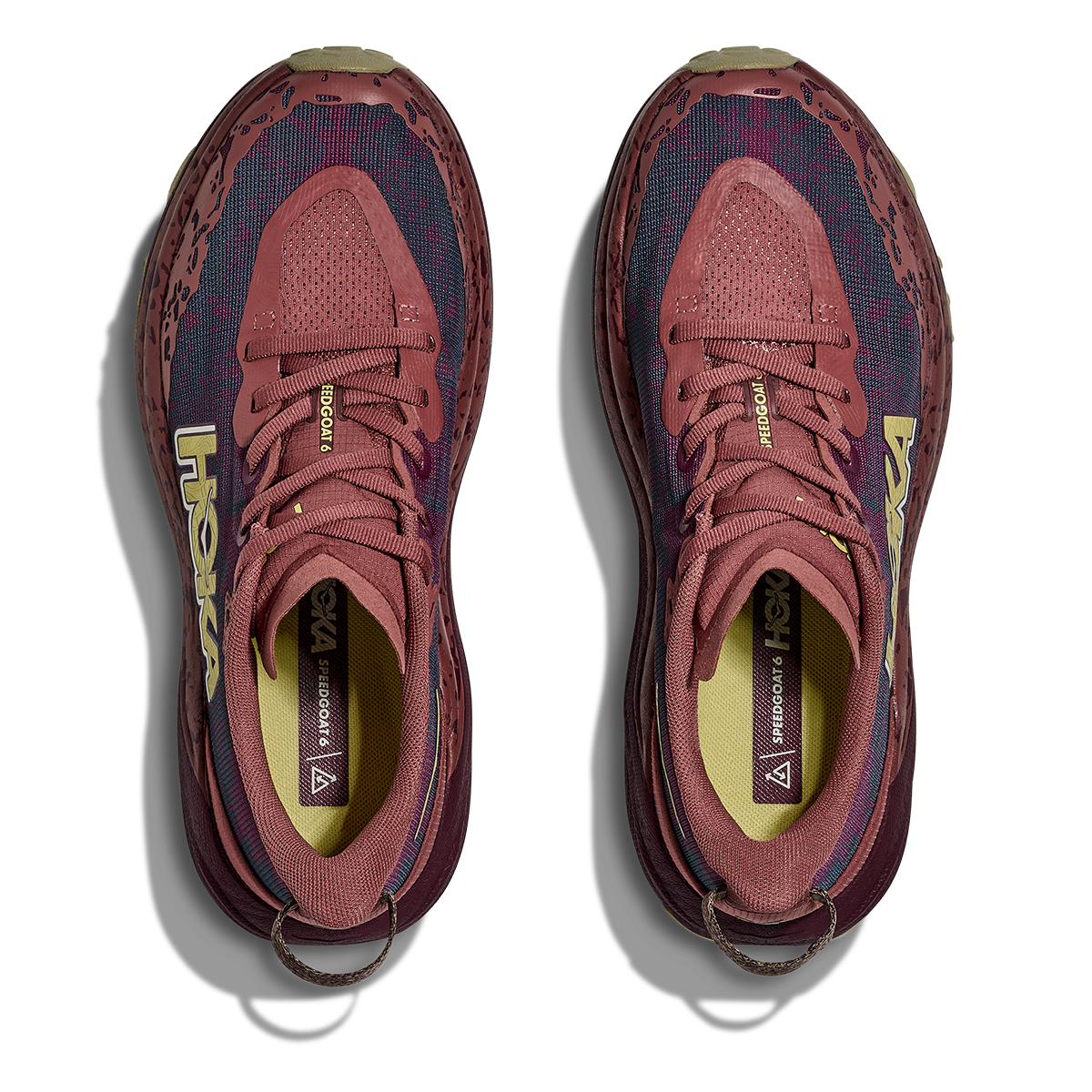 Hoka Speedgoat 6 — Rouge - Black Cherry — Size B — Width 5 — Back View