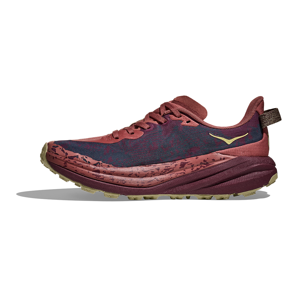 Hoka Speedgoat 6 — Rouge - Black Cherry — Size B — Width 5 — Side View