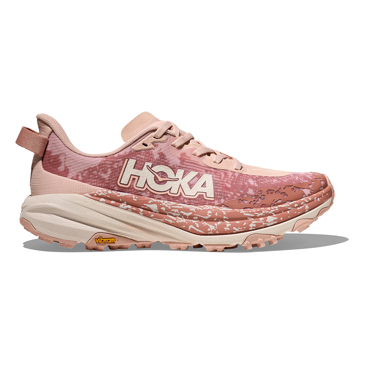 Hoka Speedgoat 6 — Rose Latte - Blush — Size B — Width 5 — Front View