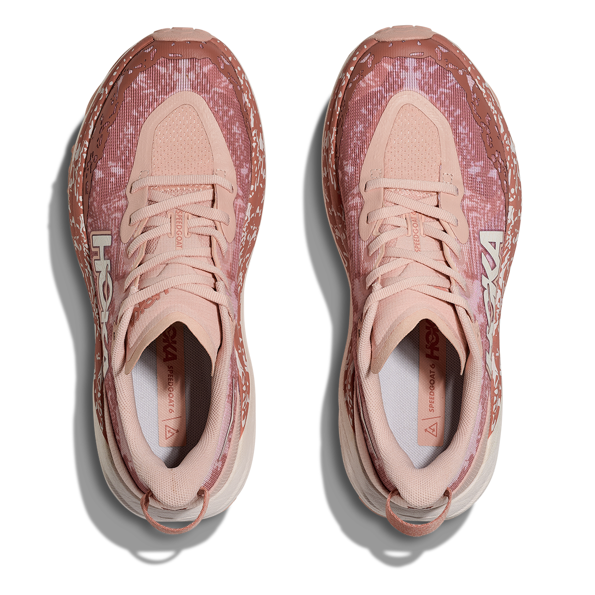 Hoka Speedgoat 6 — Rose Latte - Blush — Size B — Width 5 — Back View