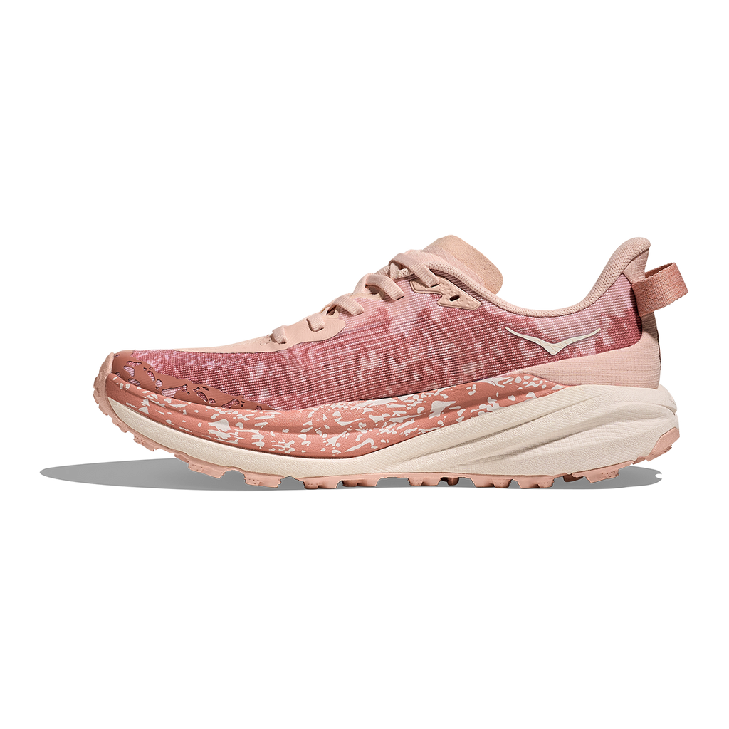 Hoka Speedgoat 6 — Rose Latte - Blush — Size B — Width 5 — Side View