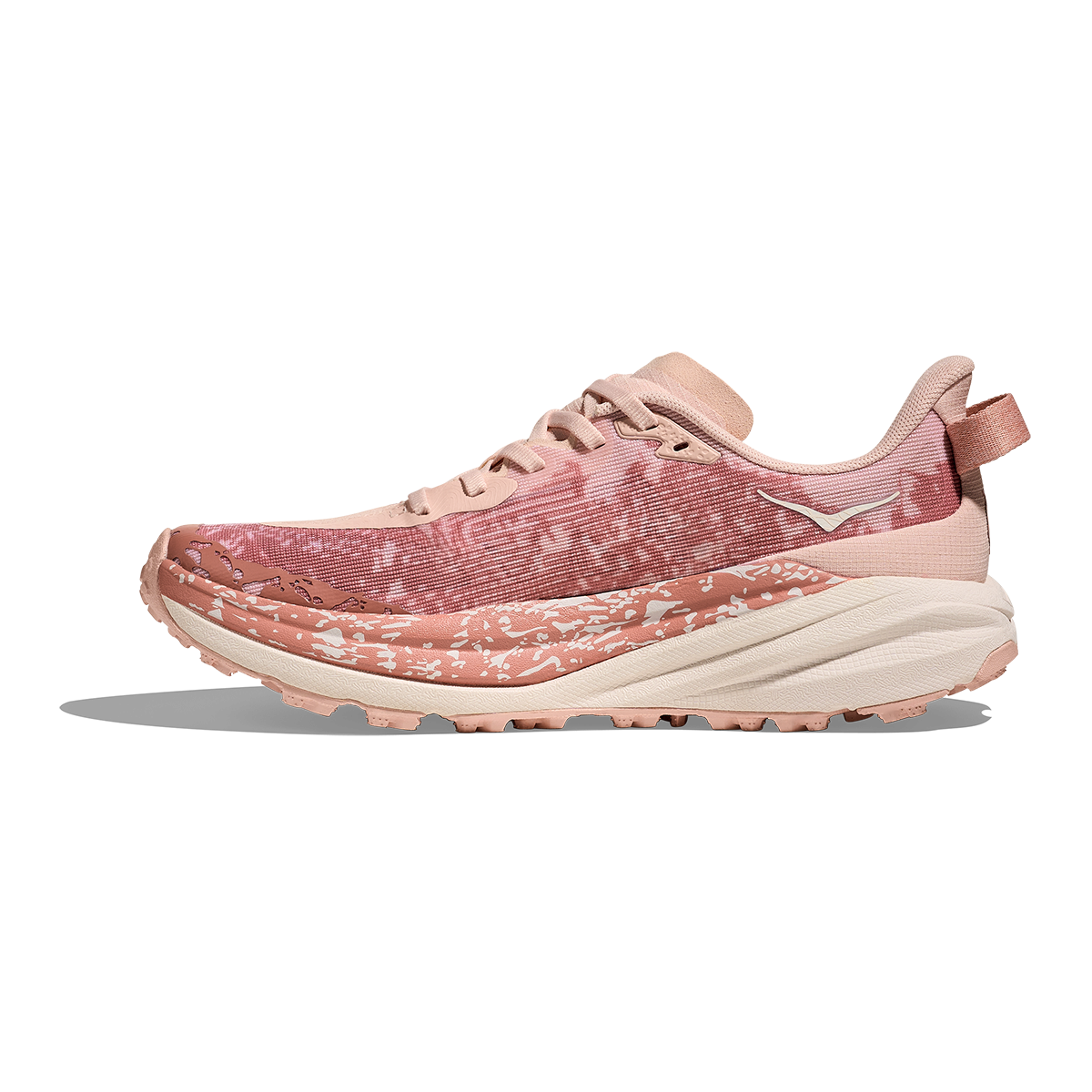 Hoka Speedgoat 6 — Rose Latte - Blush — Size B — Width 5 — Side View