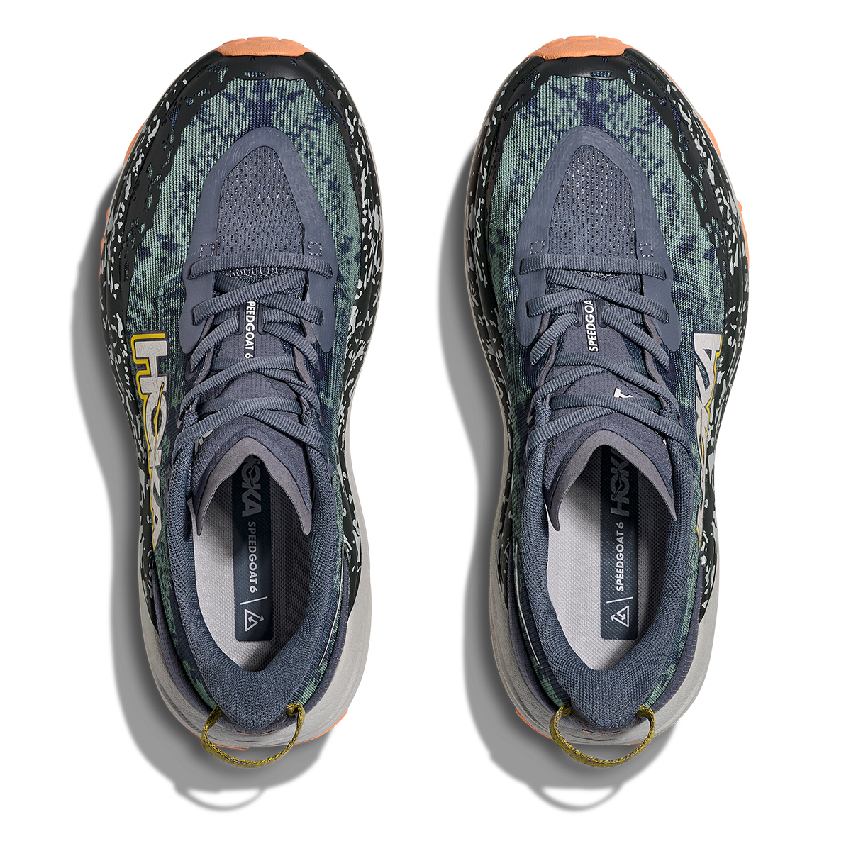 Hoka Speedgoat 6 — Grey Skies - Cosmic Grey — Size B — Width 5 — Back View
