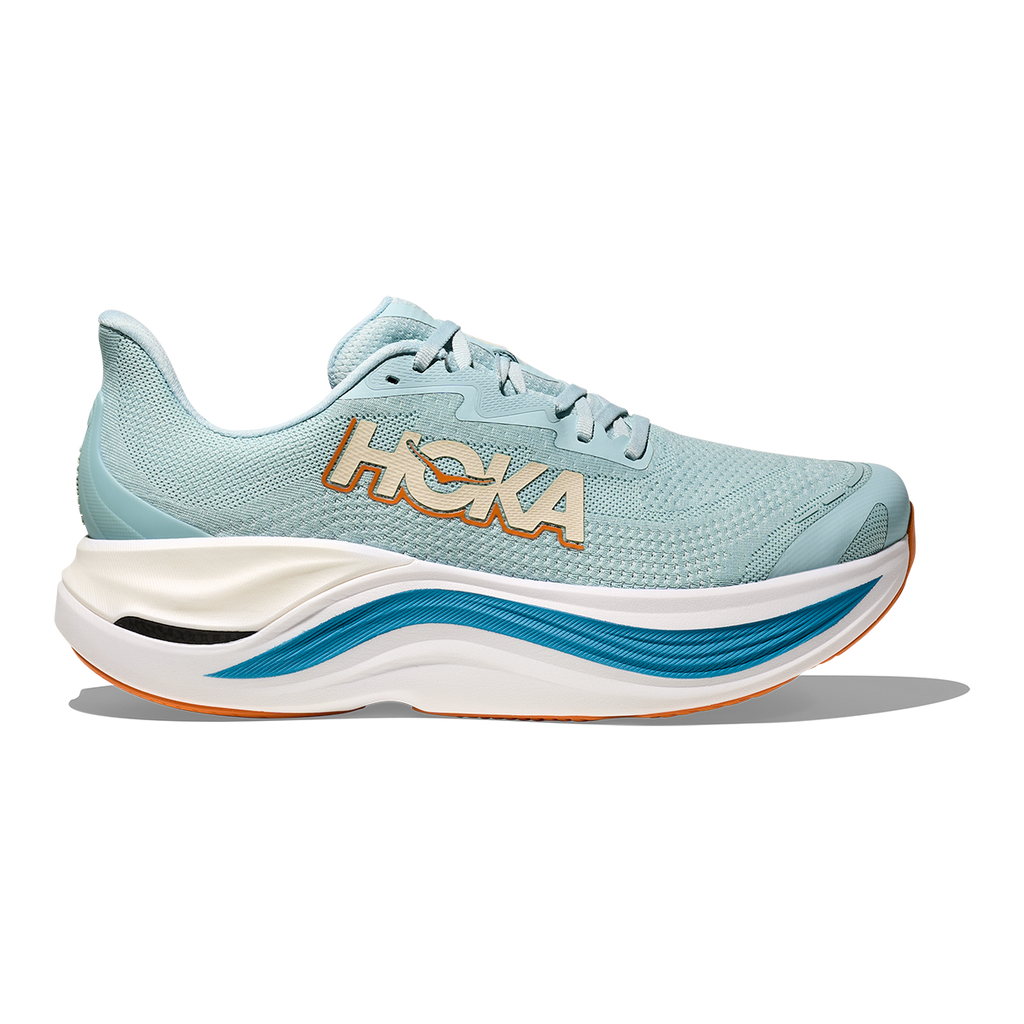 Hoka Skyward X — Clear Sea - Alpine Blue — Size D — Width 7 — Front View