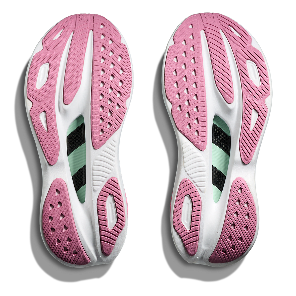 Hoka Skyward X — Jadeite - Dried Rose — Size B — Width 5 — Top View