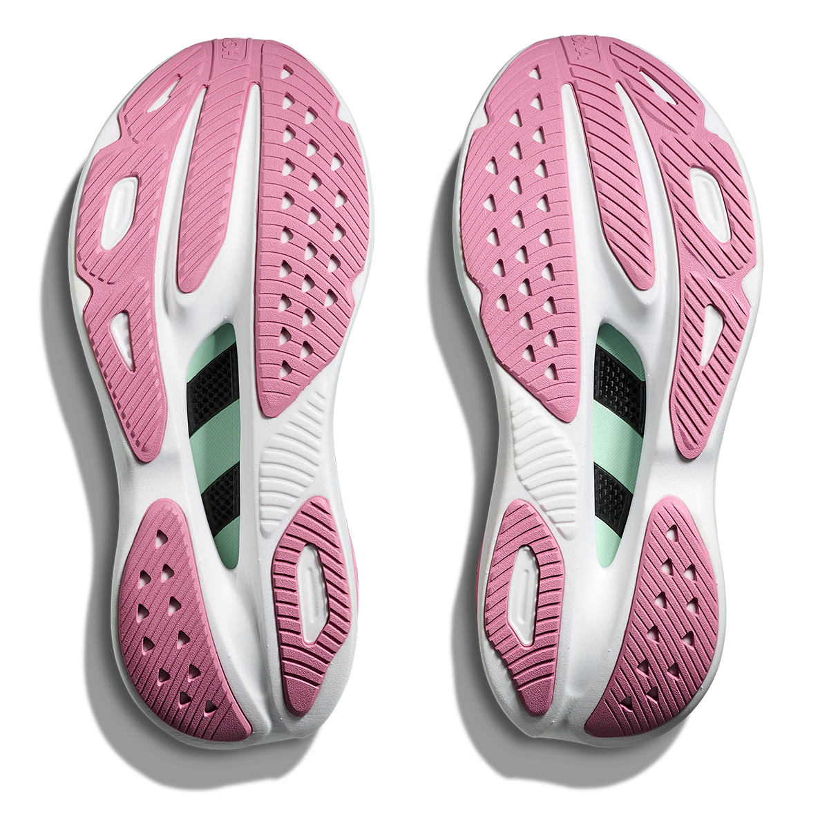 Hoka Skyward X — Jadeite - Dried Rose — Size B — Width 5 — Top View