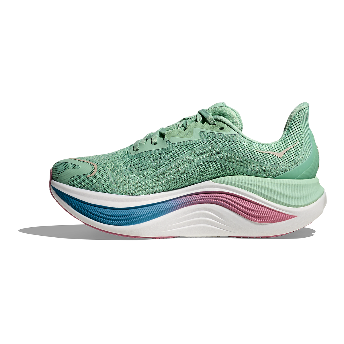 Hoka Skyward X — Jadeite - Dried Rose — Size B — Width 5 — Side View