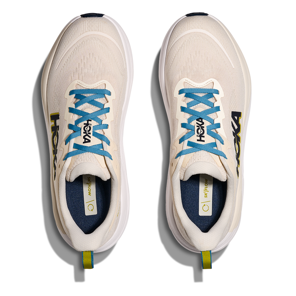 Hoka Skyflow — Birch - Alabaster — Size D — Width 7 — Back View