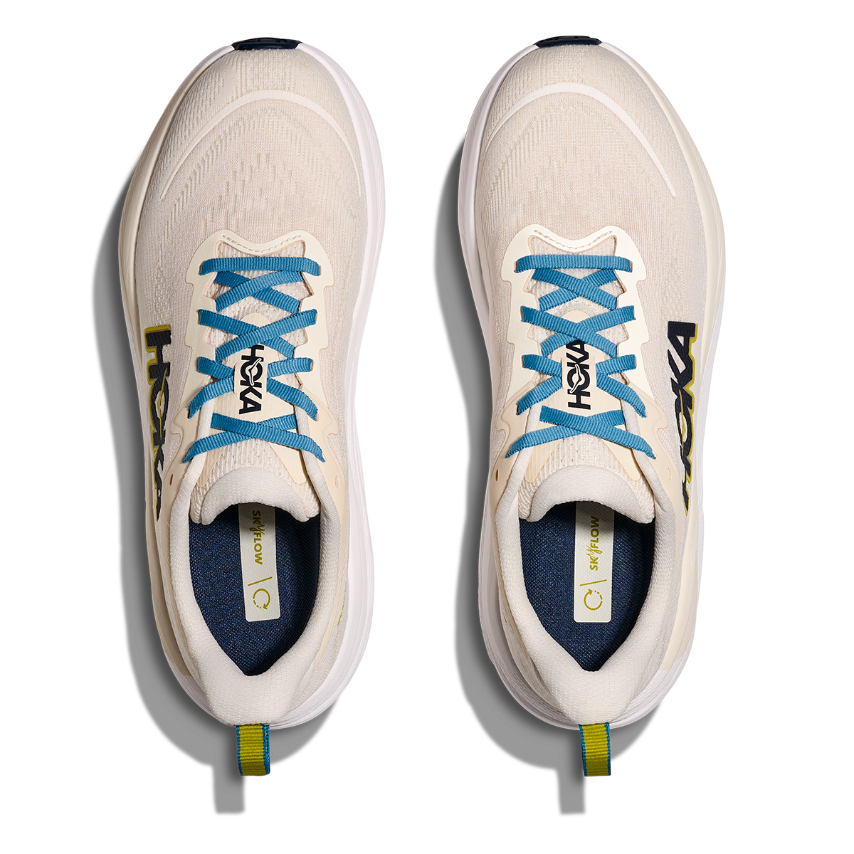 Hoka Skyflow — Birch - Alabaster — Size D — Width 7 — Back View