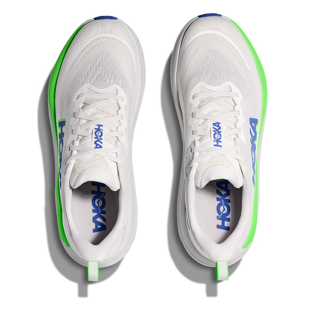 Hoka Skyflow — Cosmic Grey - Neon Green — Size D — Width 7 — Detail View