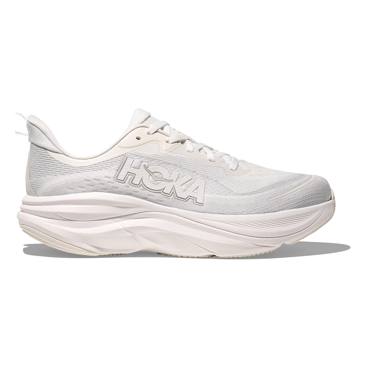 Hoka Skyflow — Frost - Cosmic Grey — Size B — Width 10.5 — Front View