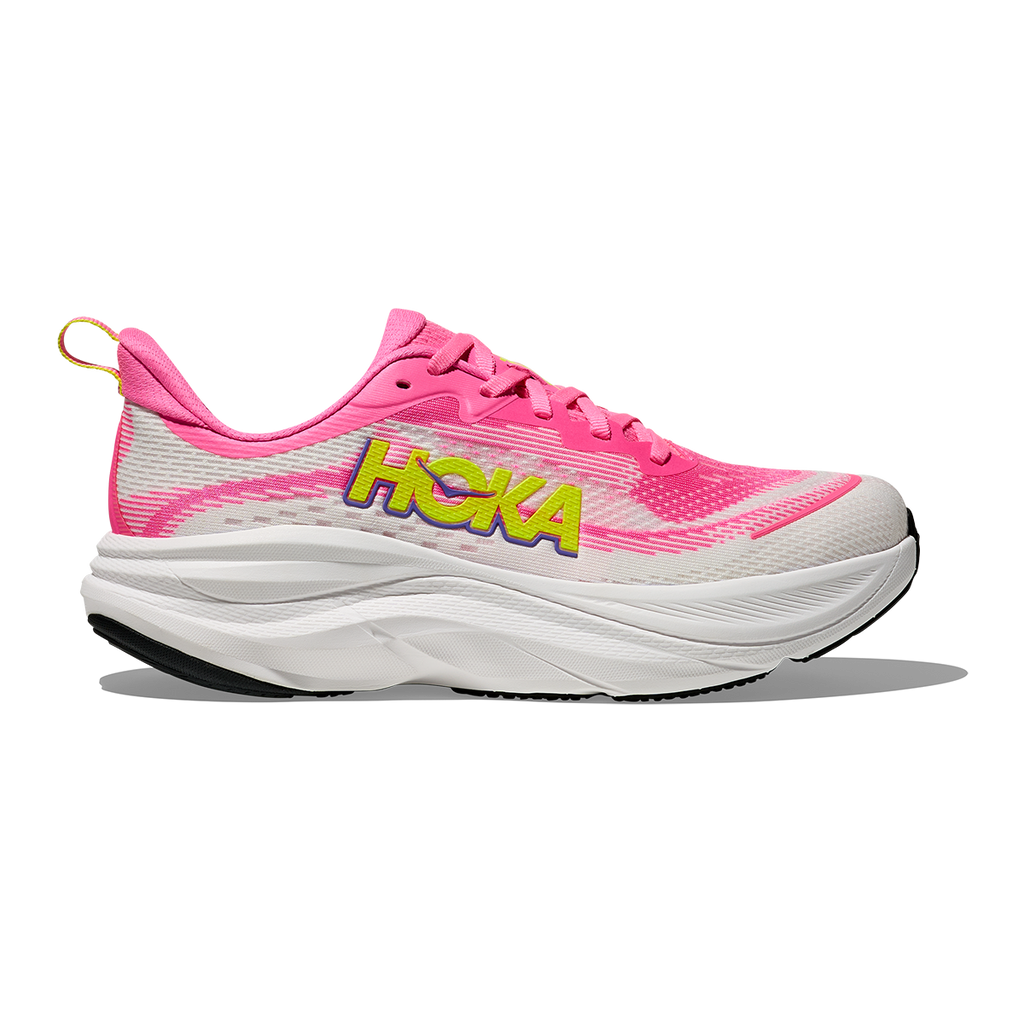 Hoka Skyflow — Neon Rose - Neon Hoka Citrus — Size B — Width 5 — Front View